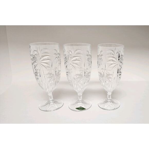 Godinger Shannon Set Of 3 Dublin 14 oz Crystal Footed Water/ Iced Tea Goblets - Picture 3 of 6